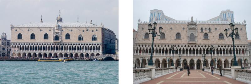 Doge’s Palace facade, Venice, 1309–1324

Doge’s Palace facade, The Venetian Macau, 2002?